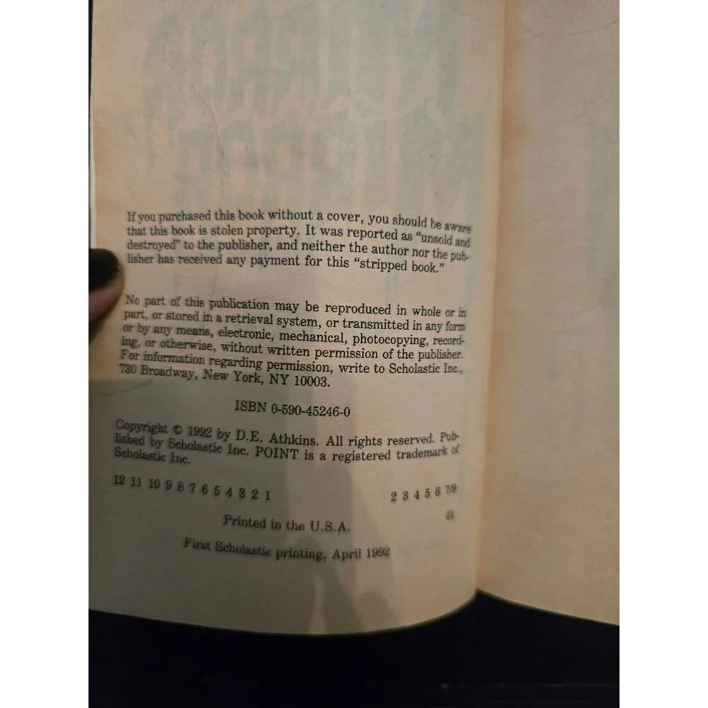 Mirror Mirror by D.E. Athkins Vintage Point Horror Paperback Book
